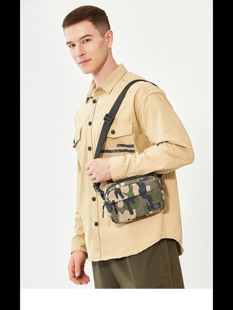Men's Camouflage Multifunctional Tactical Backpack: Universal Trendy Messenger Bag for Outdoor, One-Shoulder, Small, Mobile-Friendly Design for All.