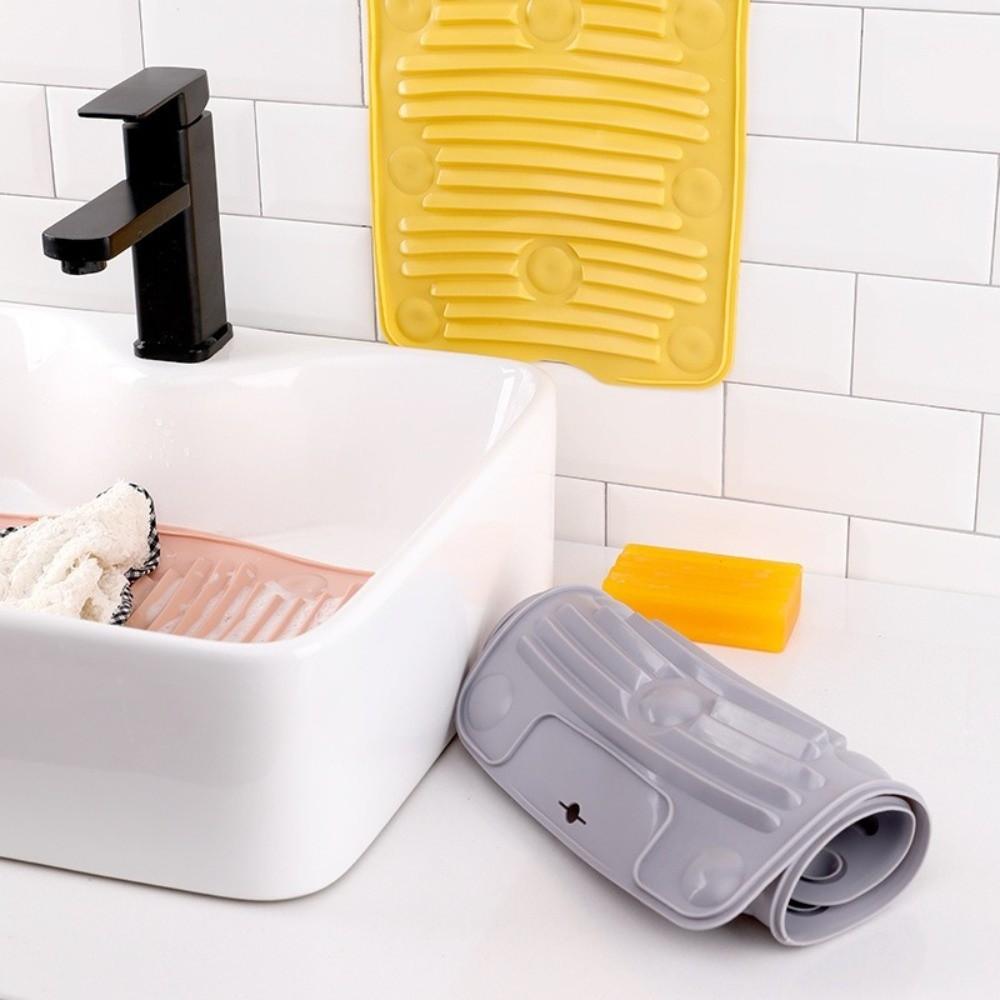 Foldable Design Laundry Washboard Suction Cups Scrubbing Board  Hand Washing Delicates