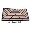 Beige Universal Car Truck Pickup Bus Off-road Vehicle Floor Foot Pedal Heel Patch Carpet Mat Plate Pad Rest Footrest