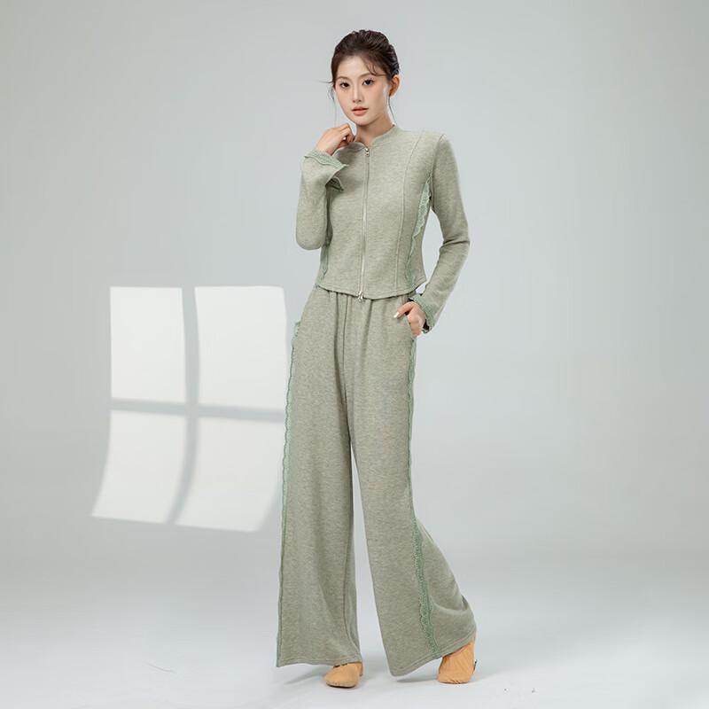 WEZHO Modern Dance Yoga Zip Cardigan Set