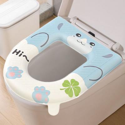 Saplı Klozet Minderi Yeniden Kullanılabilir Closestool Mat Yıkanabilir EVA Klozet Kapağı Banyo