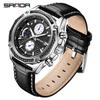 Sanda Men's Three-Eye Quartz Watch with Calendar - Classic & Trendy Fashion Timepiece