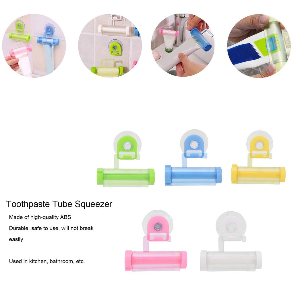 WallMounted Toothpaste Tube Squeezer Rolling Toothpaste Wringer Dispenser for Bathroom