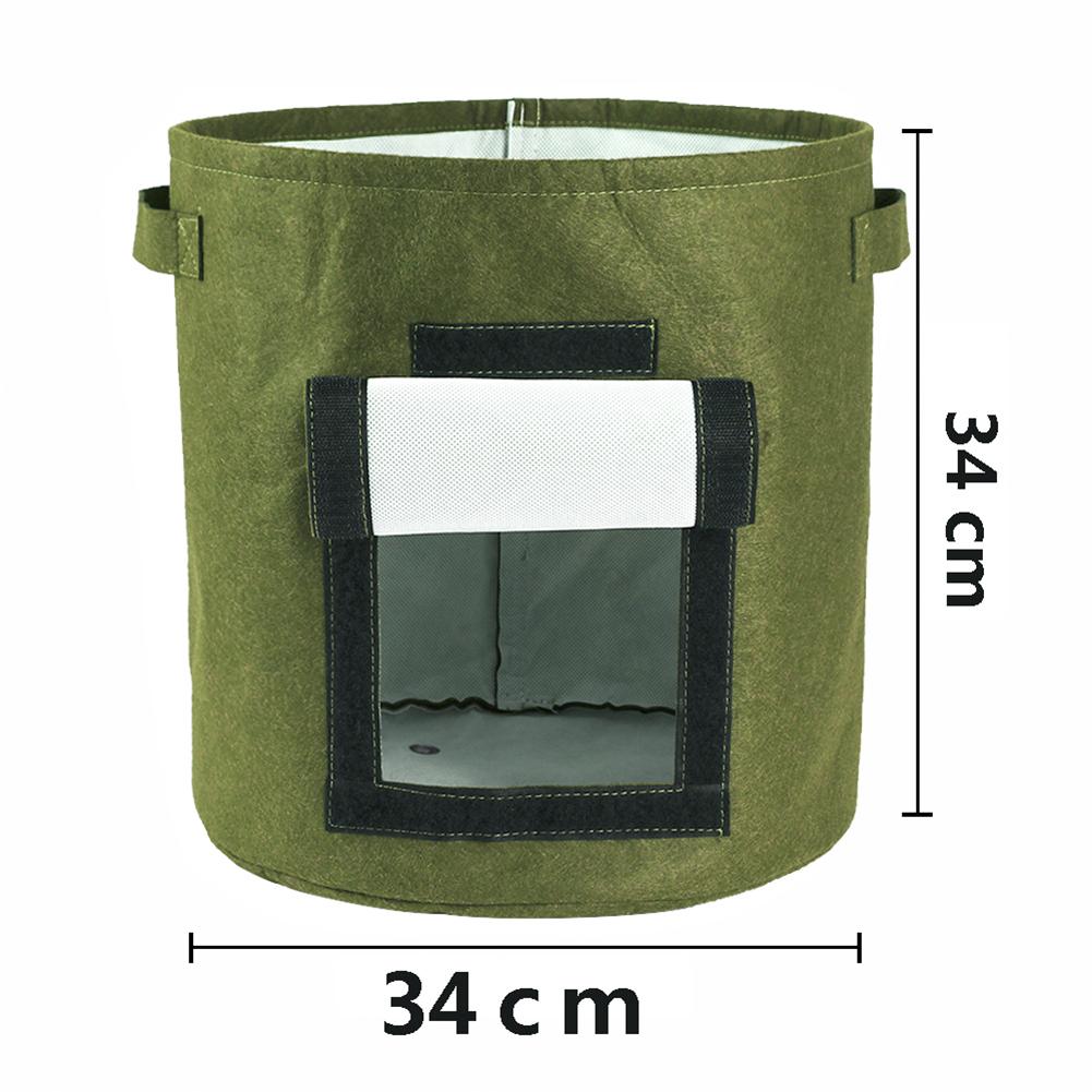 2mm Thick Felt Potato Grow Bag 8 Gallon 34x34cm Non woven Lining Green