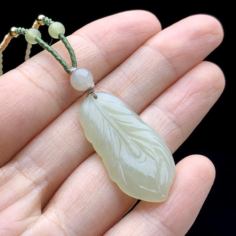 Hetian Jade Pi Xiu Pendant Charm - Qingbai Stone Necklace for Couples