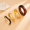 Ingemark 4 Styles Classic Irregular Resin Acrylic Bracelets for Women On Hand Vintage Spring Open Bangle Couple Jewelry Gift