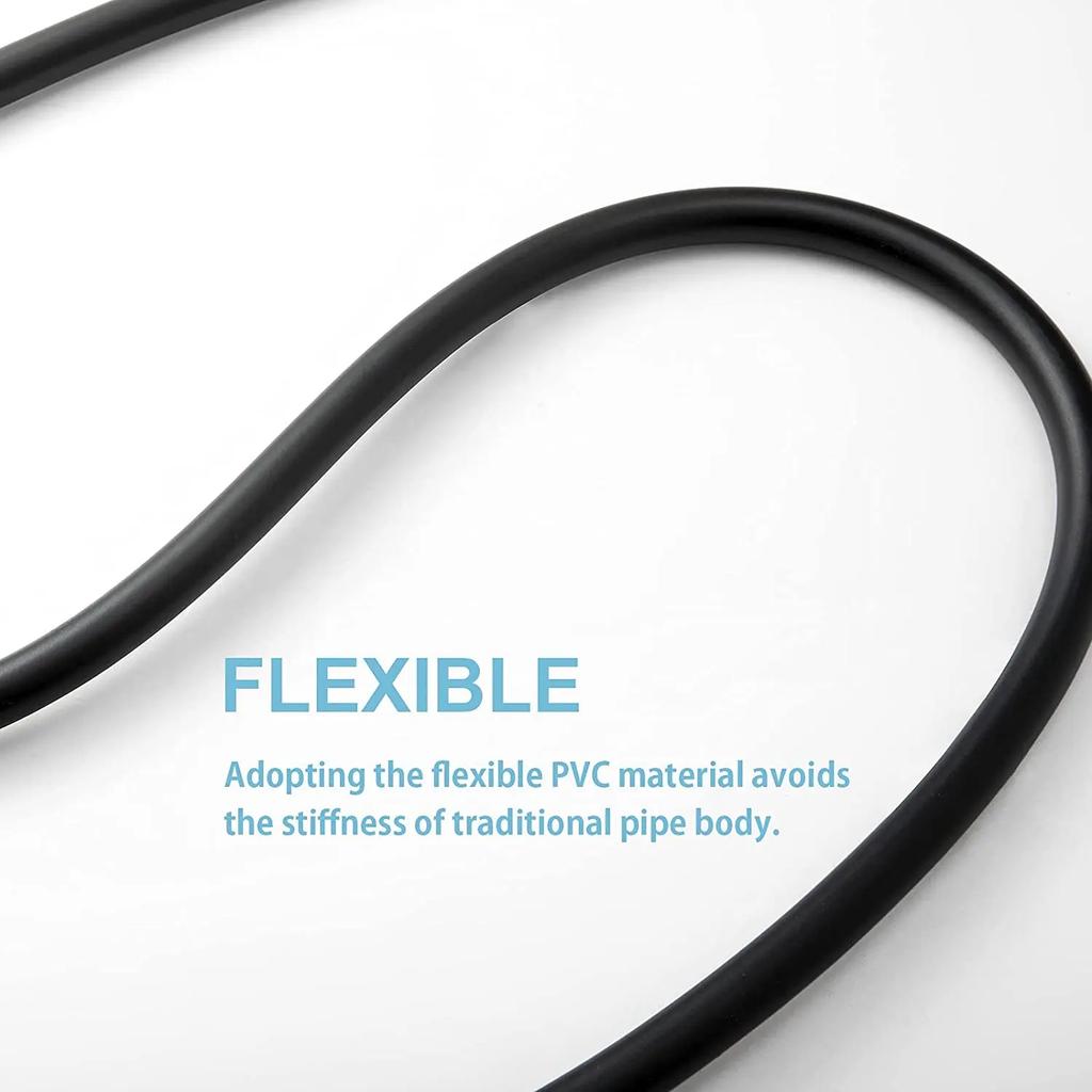 Golden 1.5M PVC High Pressure Shower Hose Flexible Shower Tube for Bathroom Shower Head Silver Black Bath Shower Hose Accessorie