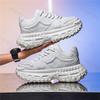 Fashion Men Sneaker Designer Fashion Casual Retro Leather Fabric Height Increased Flat Platform Shoes Student Lace Up Running Shoes