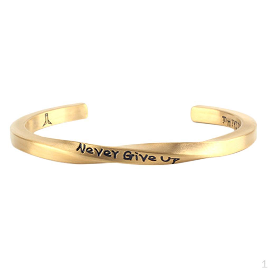 Cuff Bangle Bracelet Birthday Gifts for Women Men Stainless Steel Impressed Statement
