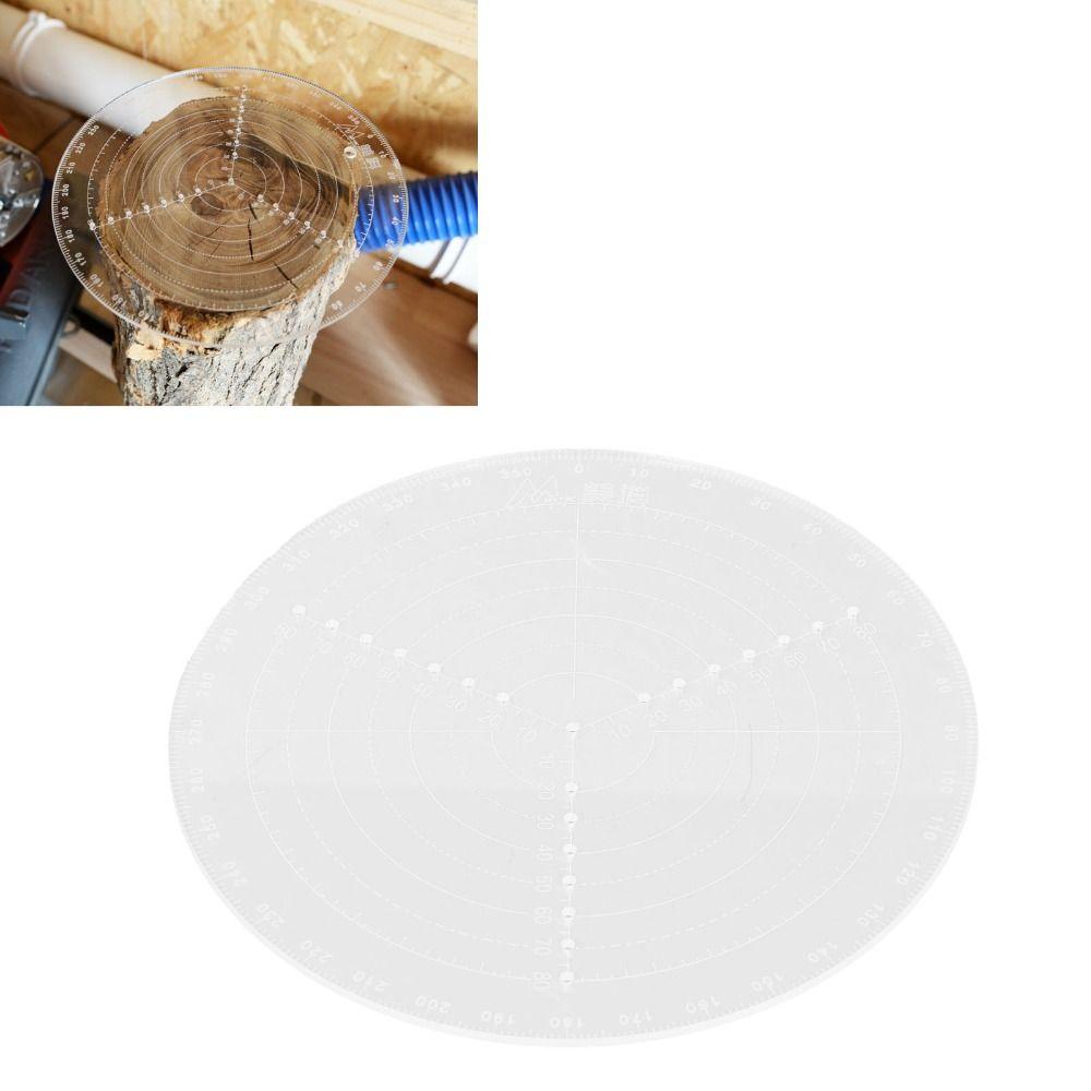 Transparent White Lathe Woodworking Tool Round Ruler Woodworking and Lathe Work for Bowl Making