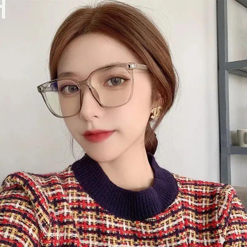 Neu Myopiebrille mit großem Rahmen Anti-Blaulicht-Brille Frauen Augenschutz Computerbrille Dioptrien -1,0 -1,5 -2,0 bis -6,0