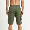 Men's Lightweight Cargo Shorts Elastic Waistband Drawstring Closure Loose Fit Straight Leg Multi Pocket Utility Shorts for Outdoor Activities