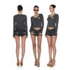 Lopejeu Star Henry Button Top (Charcoal)
