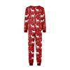 Christmas Print Family Matching Pajama Set Long Sleeve Round Neck Sleepwear for Parent and Kid