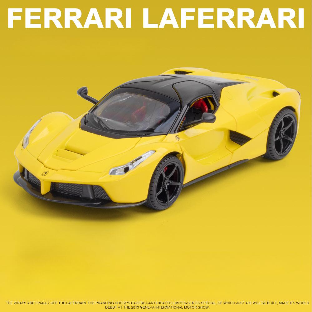 

1:22 Ferrari Laferrari гоночный автомобиль литой автомобиль модель имитация звука и света инерционный игрушечный автомобиль металлический автомобиль мальчики коллекция подарок