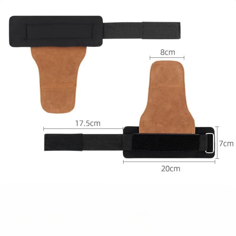 No Finger Hole Hand Grips Cowhide Palm Protector For Crossfit Pull Up Weightlifting Kettlebells Gymnastics Workout