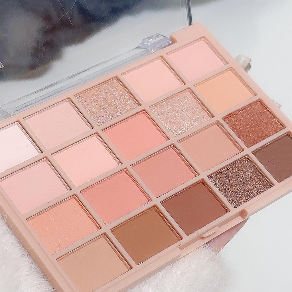 20- Warm Eyeshadow Palette – Romantic Smoky & Rose Tones, Matte & Glitter, High-Pigment, Smudge-Proof, Beauty Makeup