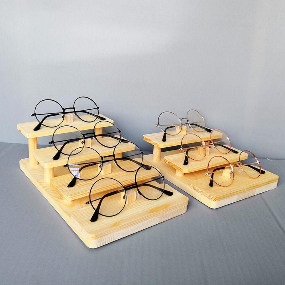 Case Wooden Eyewear Stand Holder Eyeglasses Organizer Sunglasses Display Case Glasses Display Rack