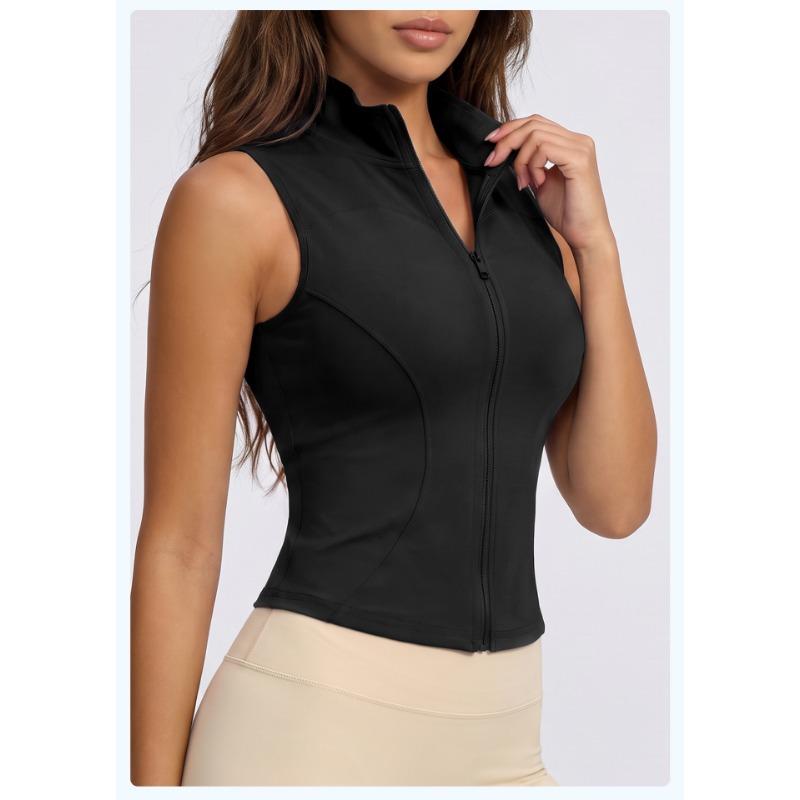 Women S Sleeveless Fitness Sports Top Elastic Slim Fit