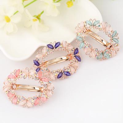 Women's Hair Clip Fashion Crystal Stone Butterfly Leaves Hair Clip Headdress Girls Barrette Jewelry Hairpin Hairs Trinket