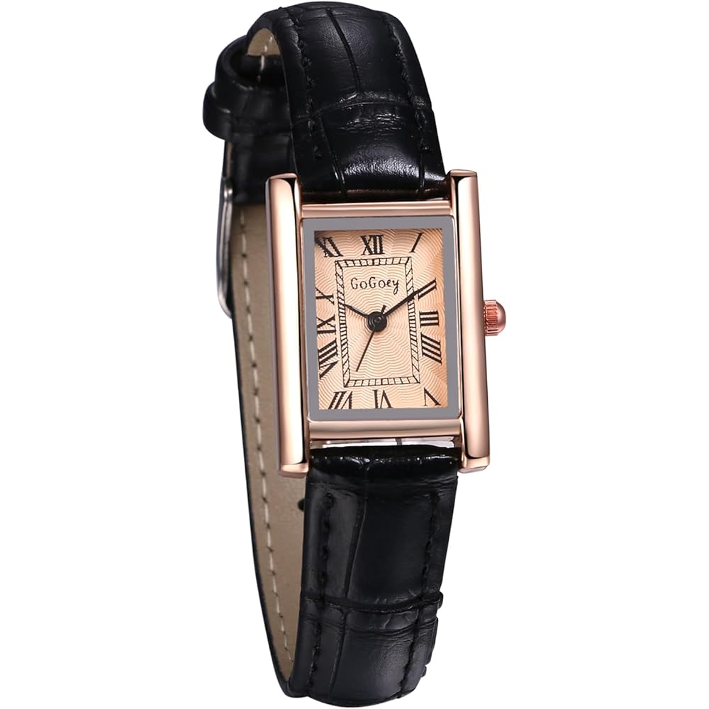 Fashion Women s Analog Quartz Watch Silver Black Leather Strap Waterproof Antique Style