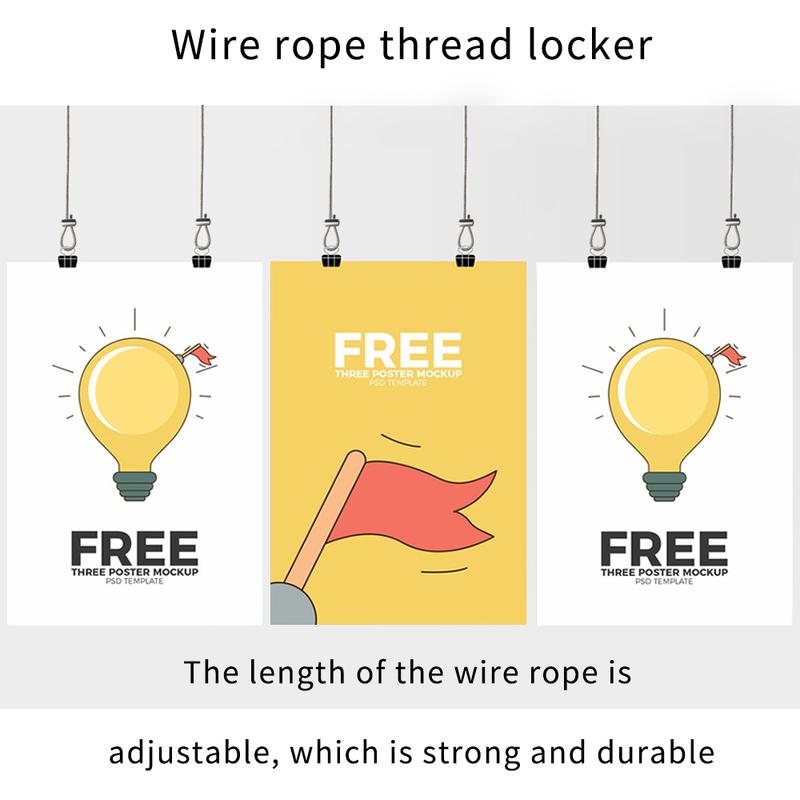 1-4mm Adjustable Stainless Steel Wire Rope Metal Suspension Clamp Used For Hanging Accessories Sling Screws Cable Fixing Tools