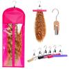 Solid Wood Wig Clip Portable Wig Bag Hanger Wig Storage Bags Pack Holder For Virgin Hair Weft Clip In Hair Extension Carrier Sto