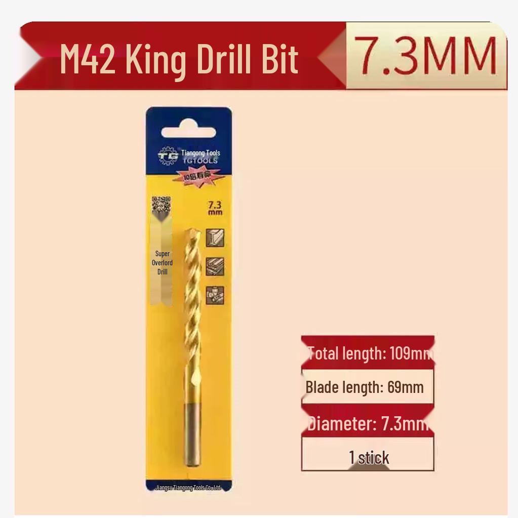 Tiangong M42 Overlord 8% Cobalt High-Speed Steel Twist Drill Bit for Stainless Steel