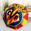 Villarreal CF, Logo Automatic Opening and Closing, 8 Rib Structure Portable Umbrella, Suitable for Men and Women In All Seasons  Perfect Gif