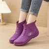 Long Zhan Fleece-Lined Waterproof Rain Boots