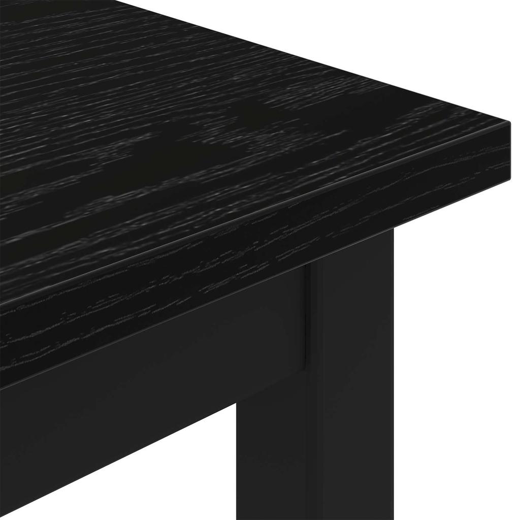 Bench In Black Oak Look 200 X 35 X 45 Cm Engineered Wood