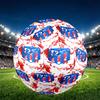 Football Club Print Size 5 Soccer Ball, PU Wear Resistant Football for Match Training and Daily Practice, Birthday Gift for Soccer Fans