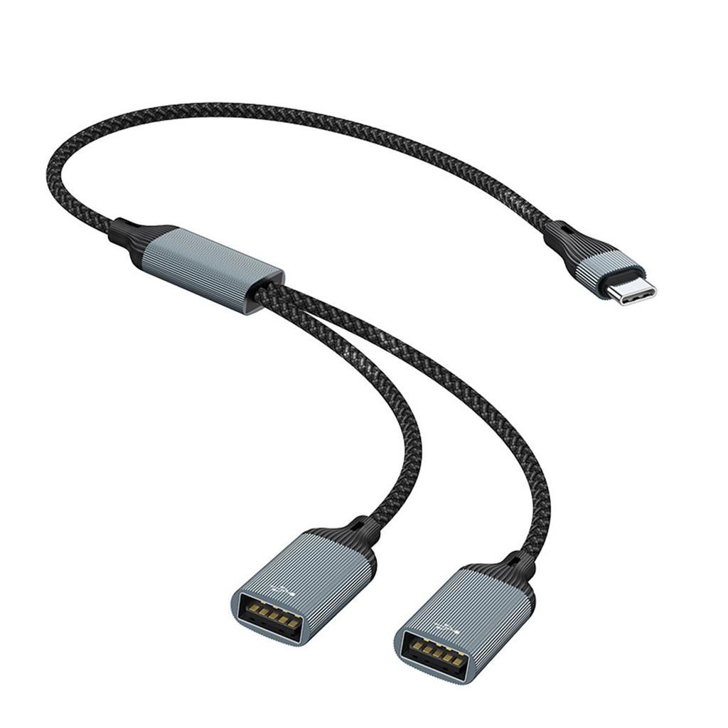 USB C Male To Two USB Female Splitter, Hubs For Laptop Tablet Telephone Gaming Consoles Devices Charging & Data Transfer