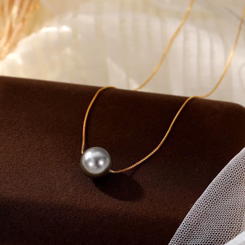 Colier Banyan Tree din argint S925 cu perle și pandantiv din perlă de scoică, lanț de claviculă de lux pentru femei, vara 2023