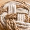 4pcs Woven Cotton Jute Braided Coasters Braided Design Cotton Jute Coasters  For Kitchen Table