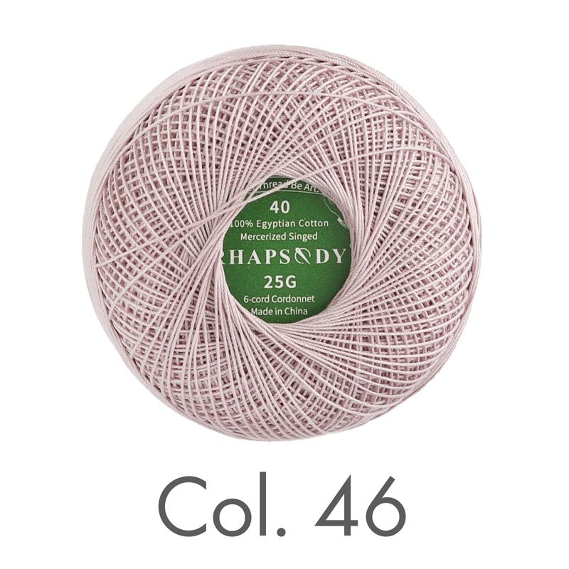 Rhapsody Premium Cotton Crochet Thread Size 40 for Tatting Needlepoint Knitting Bobbin Lace Quilting Sewing Mercerized