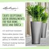 Flower Pot - Lec - Delta Premium 40 - Metallic Anthracite - Integrated Irrigation System