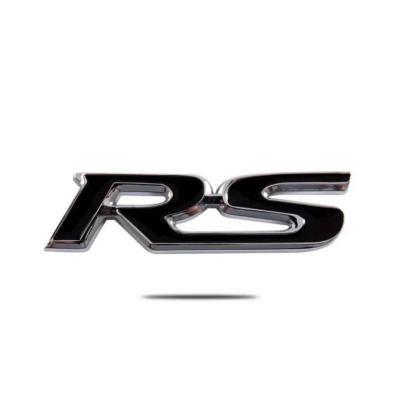 Metalowe Emblematy Logo RS 3D Naklejka na Błotnik Tylny Bagażnik Dla FIT Jazz Civic HRV Jade Emblemat na Gril Przedni Akcesoria Samochodowe