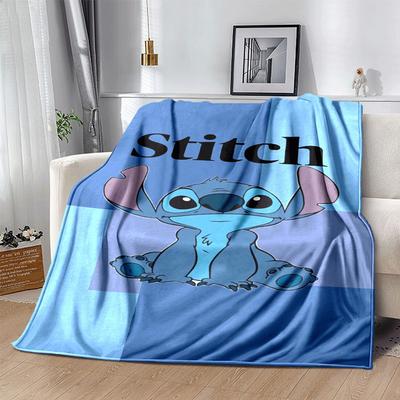 1 pièce Couverture imprimée Stitch - Douce, Jeté toutes saisons pour salon, chambre à coucher, voyage