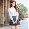 Women Mini Pleated Skirt Casual Loose Plaid Skirt 2020 Korean Style A-Line Skirt High Waist Skirt