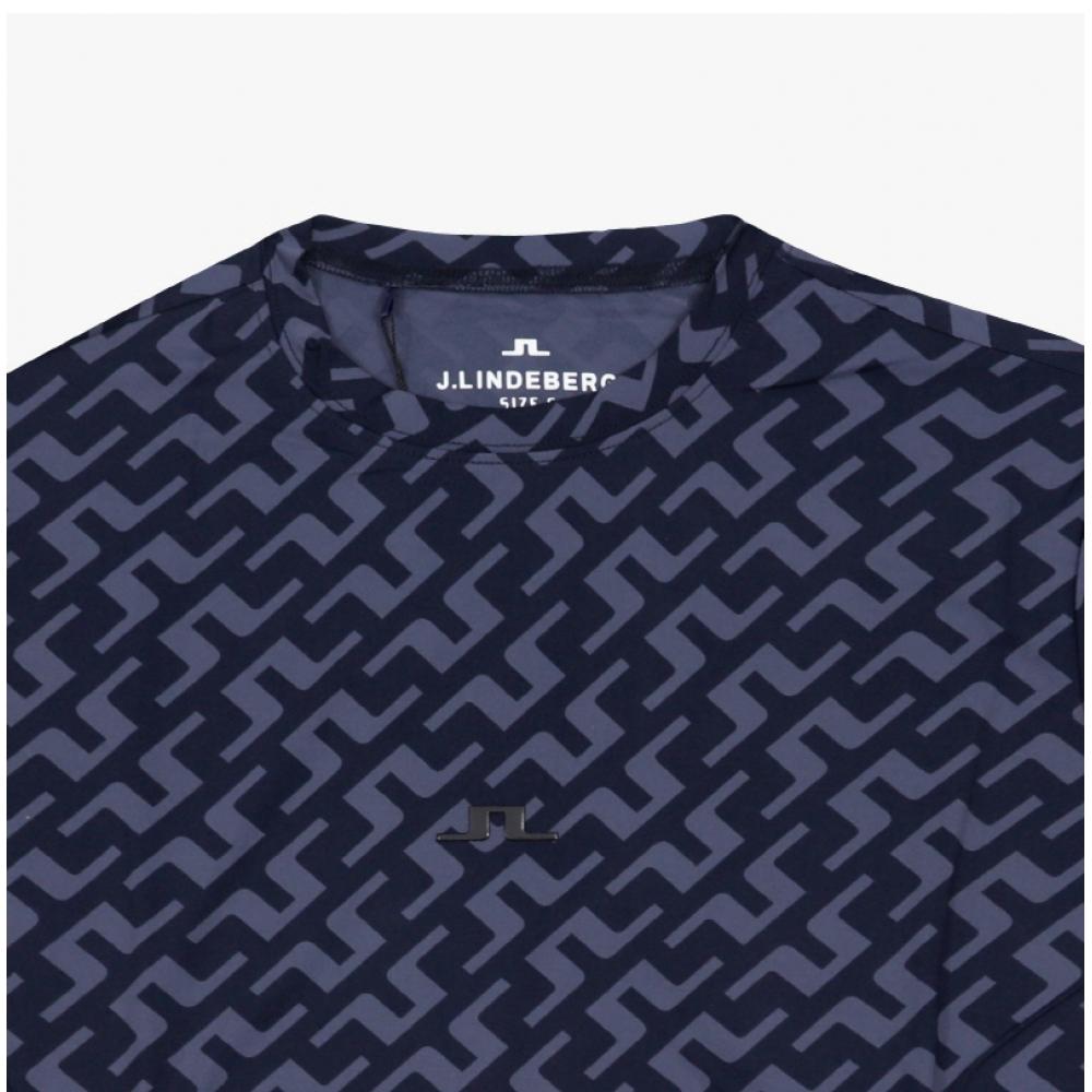 J.lindeberg Tor Print Slim Fit Golf Men S Long Sleeve Tee Gmjt11138 O518