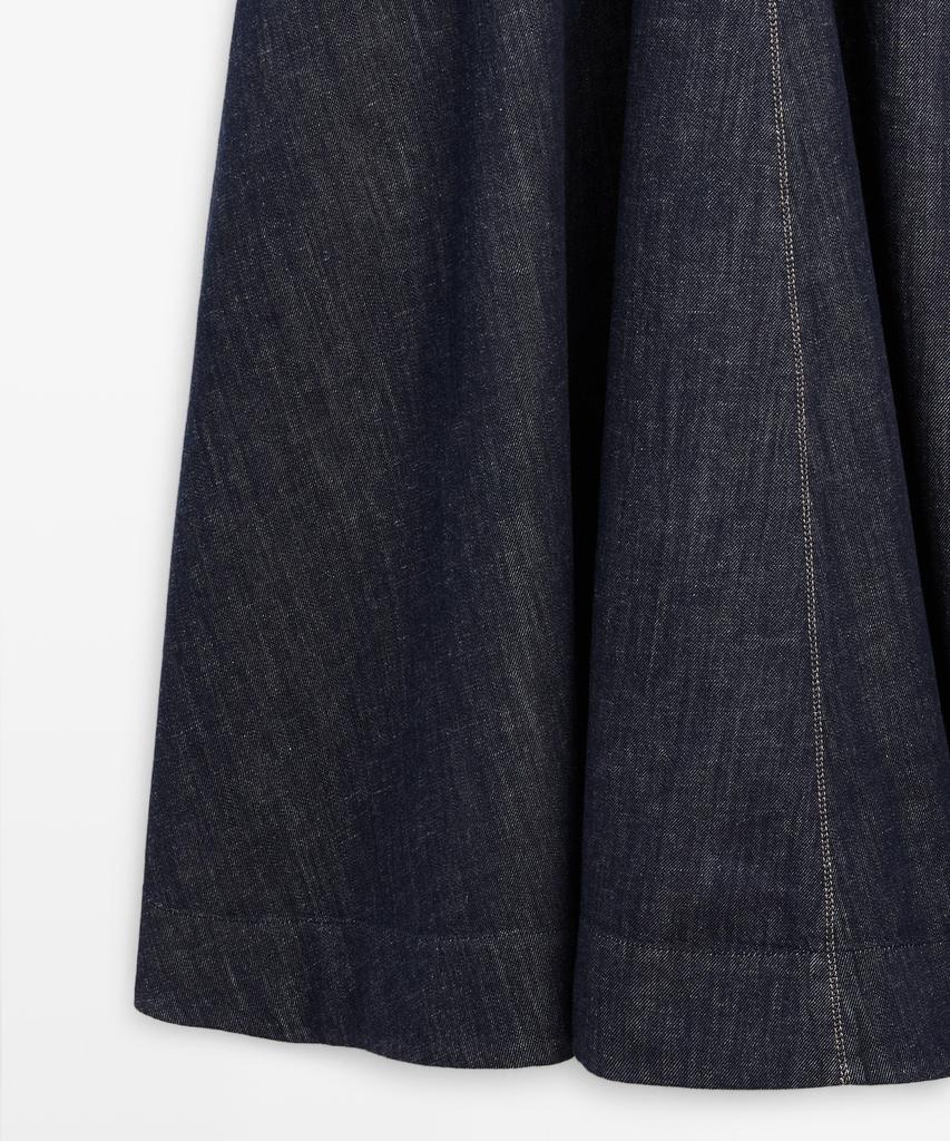 Masimodutti Denim Midi Dress