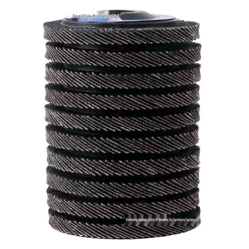 Louver 100 Flap Wheel: Thickened Grinding & Polishing Disc for Angle Grinders - Durable, Wear-Resistant Woodworking Tool