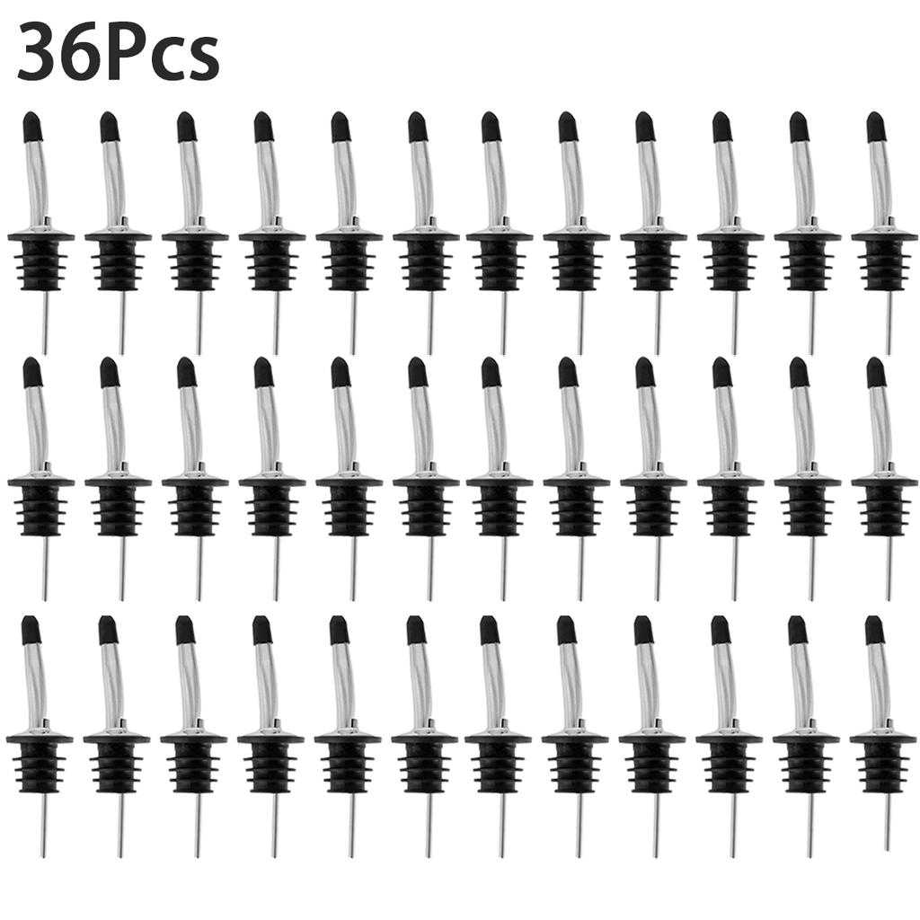 12/24pcs Stainless Steel Classic Bottle Pourers Tapered Spout Liquor Pourers Flow Wine Bottle Pour Spout Stopper Bar Accessories