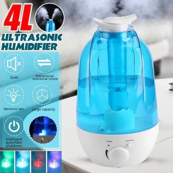 4L Ultraschall Cool Mist Luftbefeuchter Öl Aroma Diffusor LED Licht Home Office Zimmer Nebel Maker Purifier