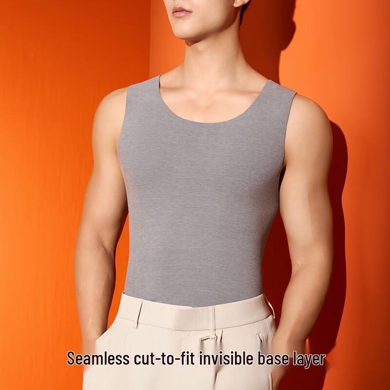 YOUKESHU Herren De Rong Seide Nahtlose Thermoweste Verdickt