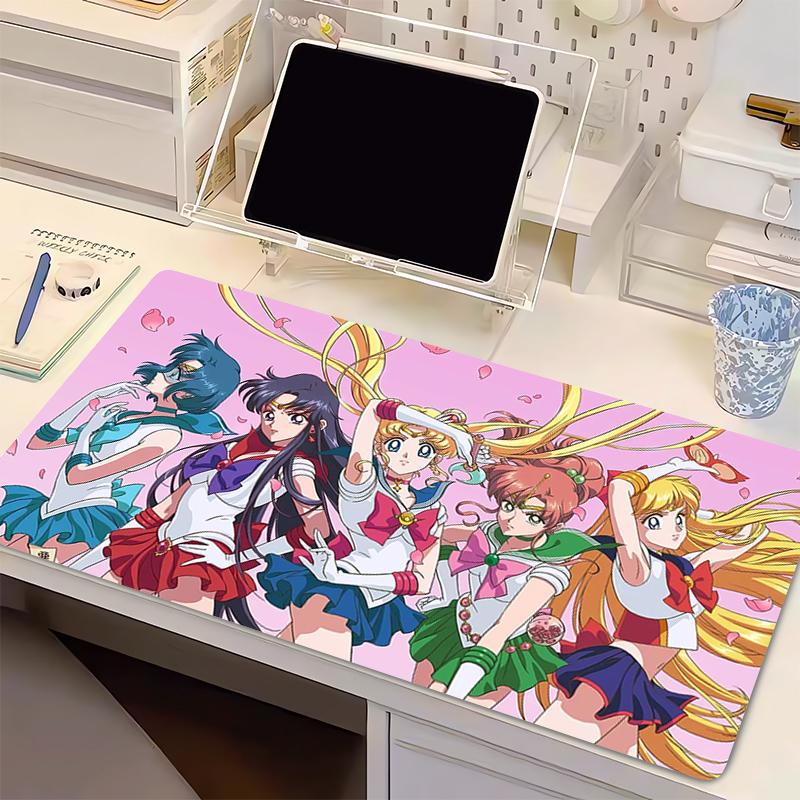 Mouse Pad kawaii SSailor Moons anime Gamer Keyboard Mousepad pink aesthetic gaming Extended desk mat Antifray Pad Mouse Mats