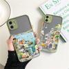 Cartoon Colourful Anime Painted House Scenery Phone Case For iPhone 16 15 14 13 12 11 Pro Max 7 8 Plus SE2020 X XR XS Back Cover
