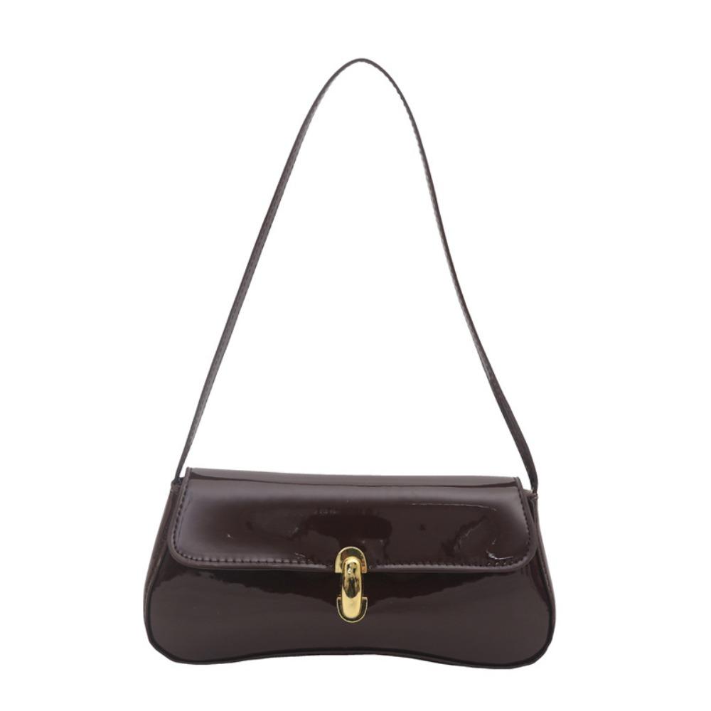 PU Vintage Underarm Bag Flap Decor Handbag New Tote Bag  Party