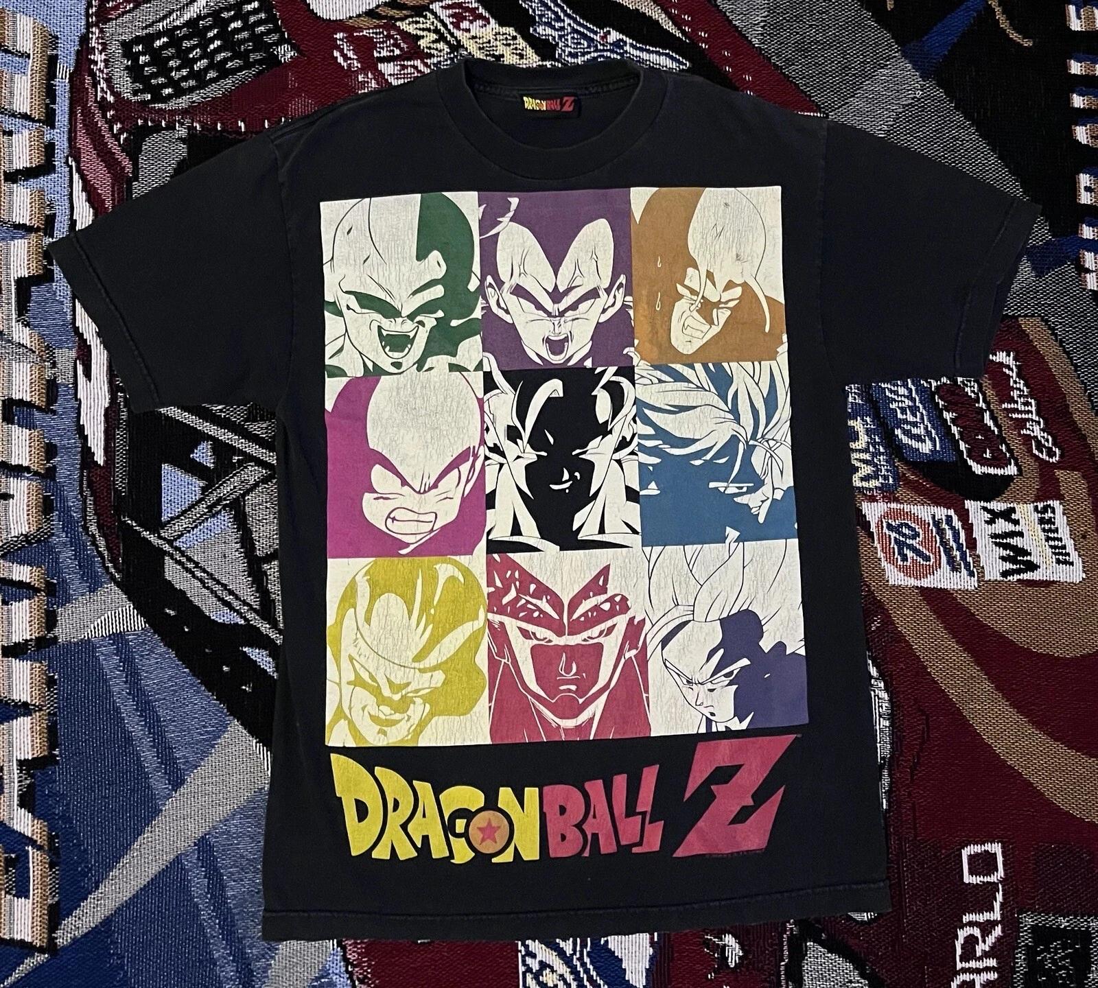 Dragon Ball Z Shirt Graphic Anime Black Medium Goku Vegeta Heroes Villains 2008 2XL